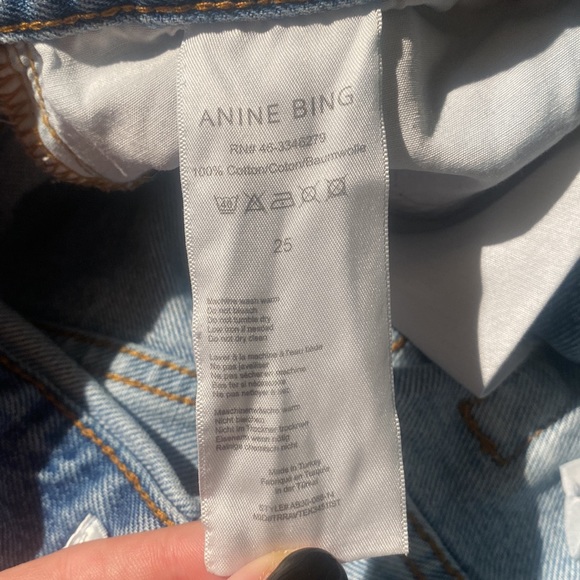 Anine Bing Brenda Jeans in Mid Blue - Picture 13 of 13